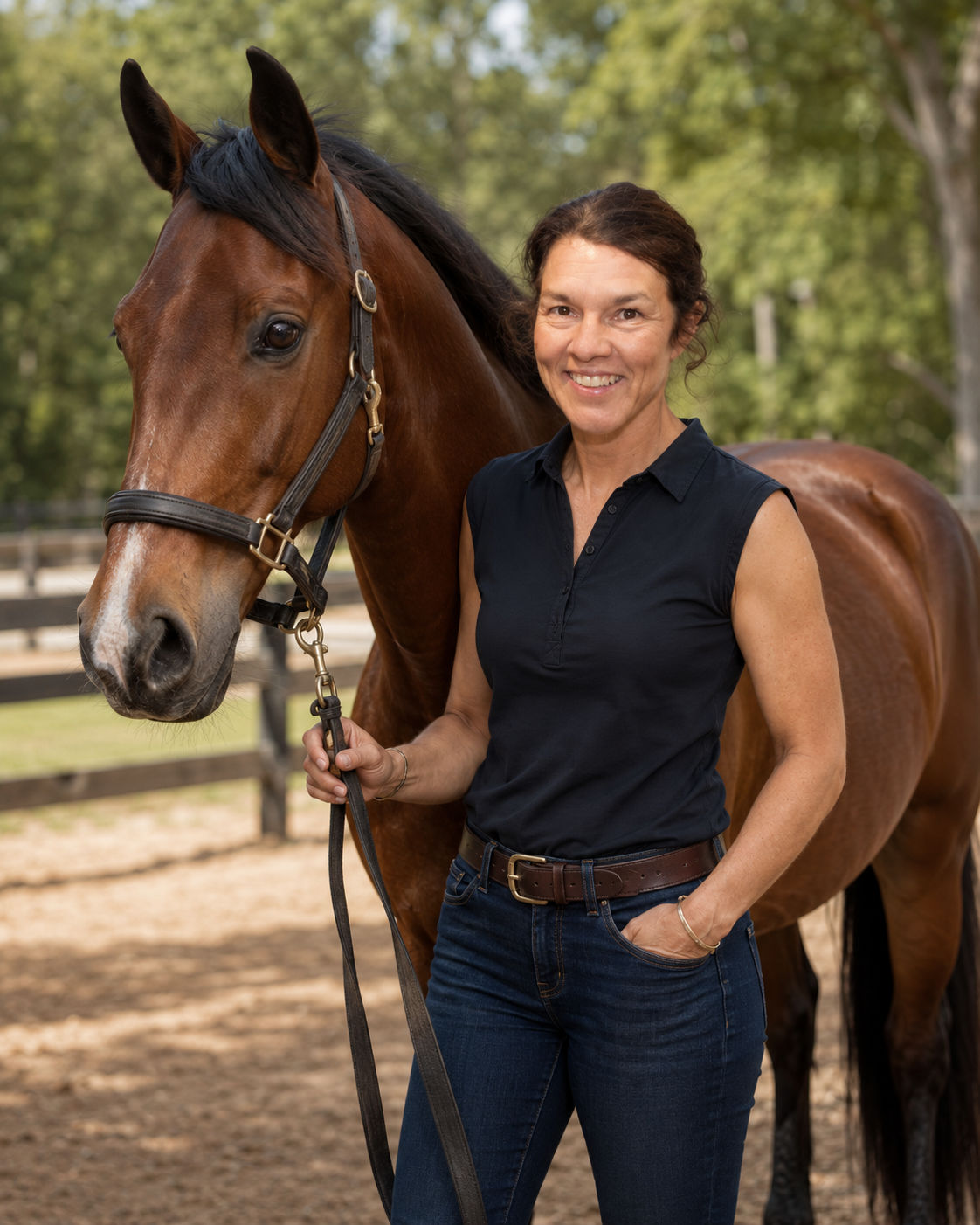 Suzie Gardiner with her horse